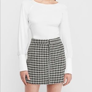 Express houndstooth mini skirt
